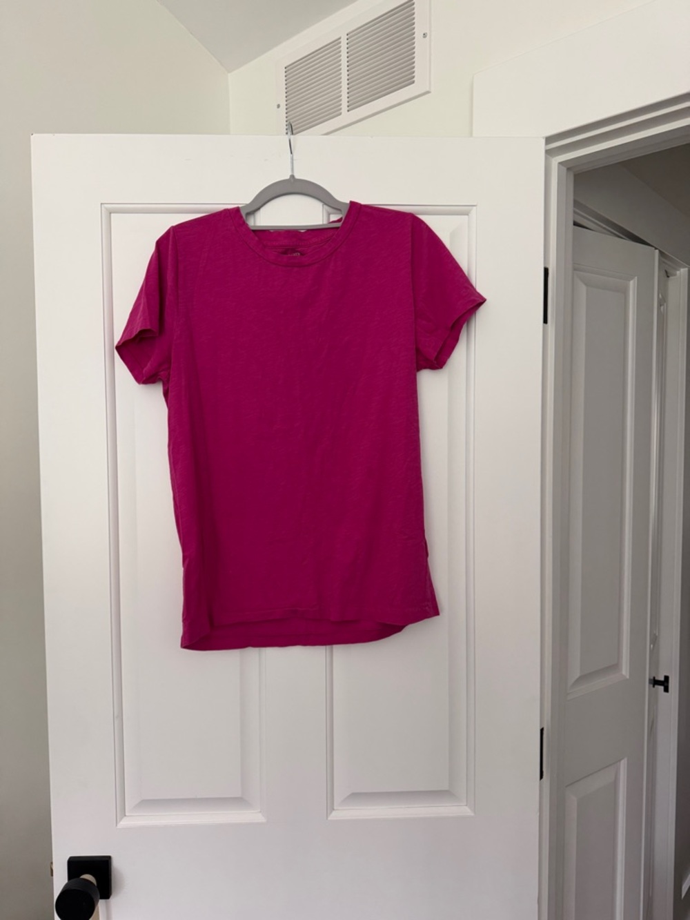 Jcrew slub cotton Women’s Classic Crewneck T-Shirt - Fuchsia Pink